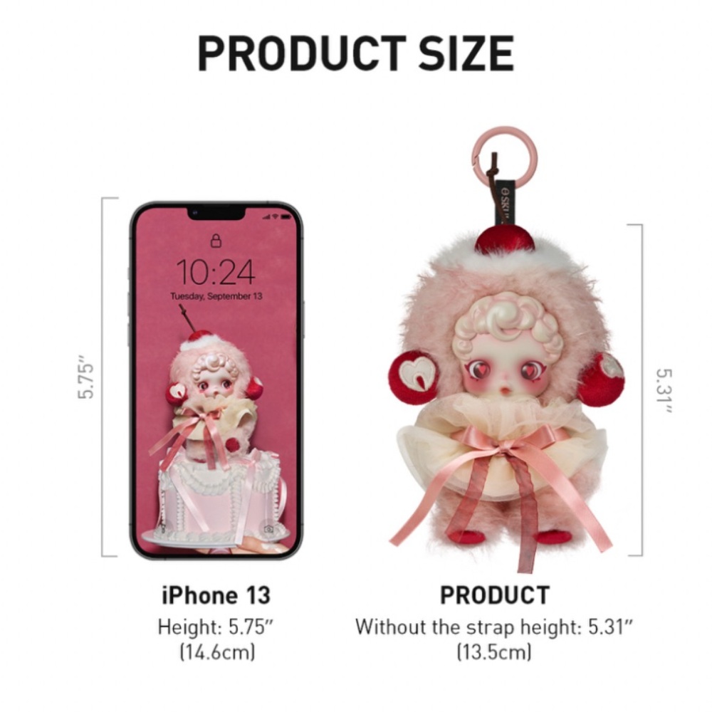 SkullPanda- Pop Mart -You Found Me! Plush Doll Pendant/Purse Charm-Ratty Bear - Picture 4 of 17